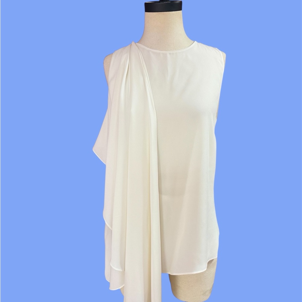BCBGMAXAZRIA Asymmetrical Draped Blouse – NWT – Size M –